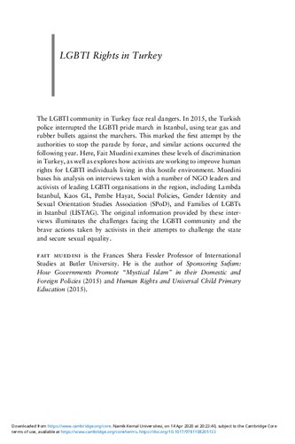 Lgbti Rights In Turkey Sexuality And The State In The Middle East Fait Muedini