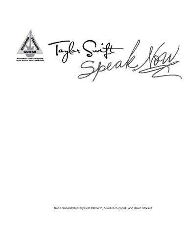Taylor Swift Speak Now Guitar Recorded Version Taylor Swift