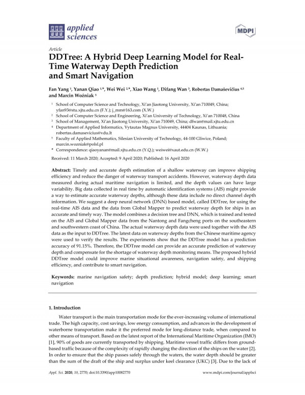 Ddtree A Hybrid Deep Learning Model For Real Time Waterway Depth Prediction And Smart Navigation Fan Yang