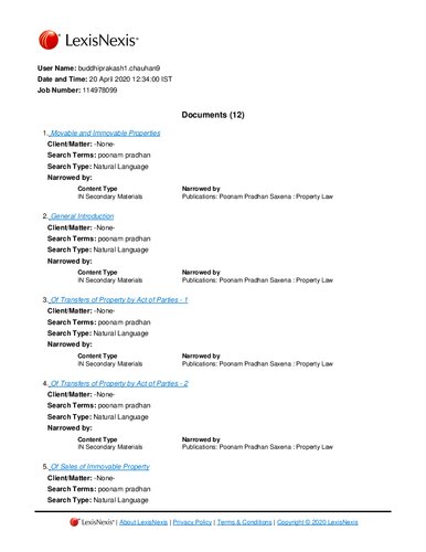 Property Law Poonam Pradhan Saxena