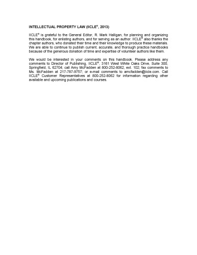 Intellectual Property Law 2013 R Mark Halligan