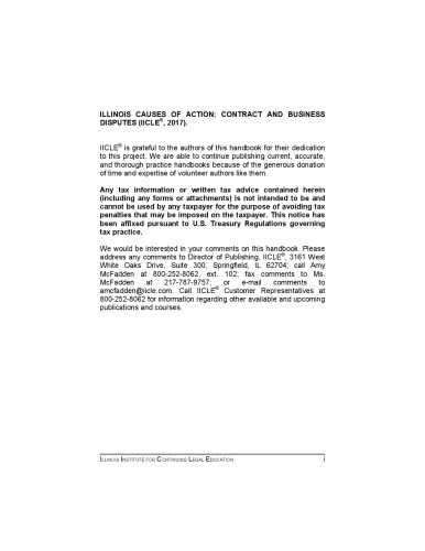 Contract And Business Disputes 2017 Edition Illinois Institute For Continuing Legal Education