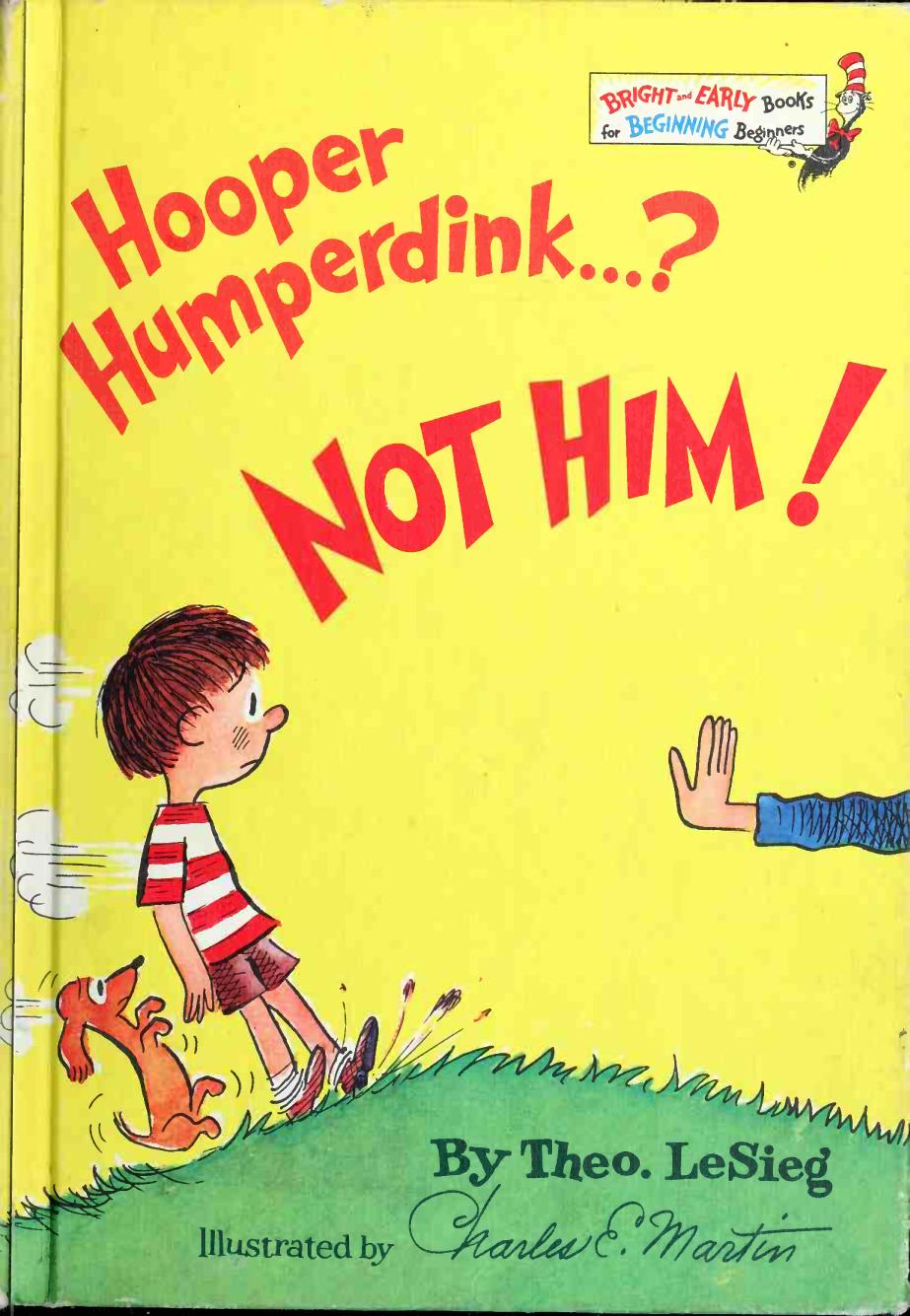 Hooper Humperdink Not Him Theo Lesieg Dr Seuss Scott Nash