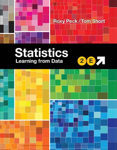Statistics Learning From Data Second Edition Thomas H Short Roxy Peck