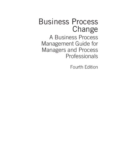 Business Process Change 4th Edition Paul Harmon