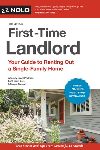 Firsttime Landlord Your Guide To Renting Out A Singlefamily Home 4th Edition Janet Portman