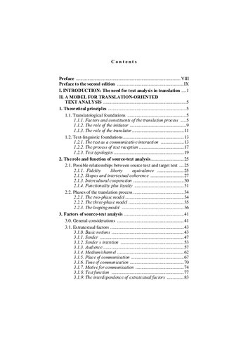 Text Analysis In Translation Theory Methodology And Didactic Application Of A Model For Translationoriented Text Analysis 2nd Edition Christiane Nord