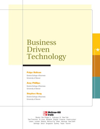 Business Driven Technology 3 Ed Paige Baltzan Amy L Phillips Stephen Haag
