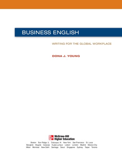 Business English Writing In The Global Workplace Dona J Young