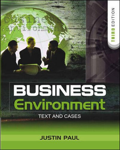Business Environment Text And Cases 3 Ed Justin Paul