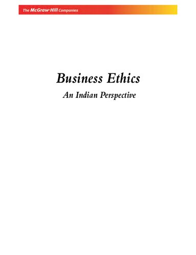 Business Ethics An Indian Perspective Ronald Francis Mukti Mishra