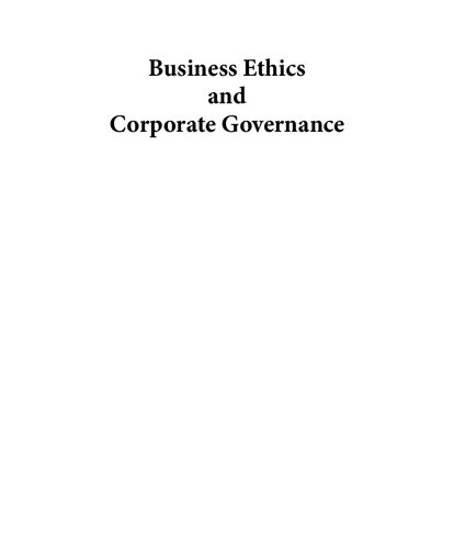 Business Ethics And Corporate Governance Bn Ghosh