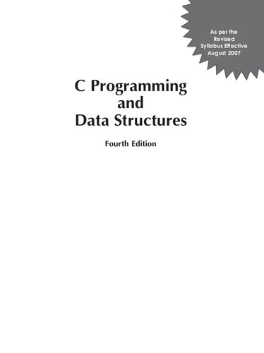 C Programming Data Structures 4th Edition E Balagurusamy