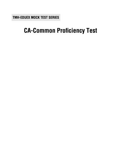 Cacommon Proficiency Test Tmheduex