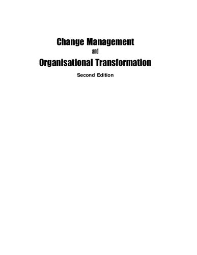 Change Management And Organisational Transformation Second Edition Radha R Sharma