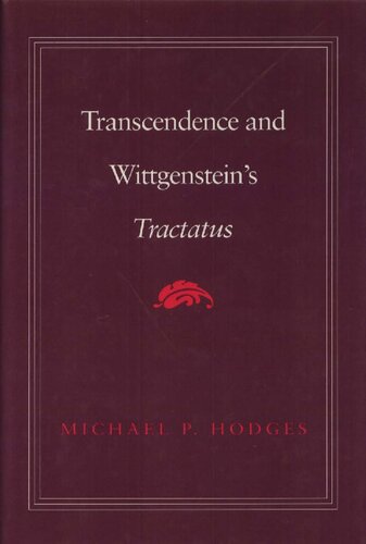 Transcendence And Wittgensteins Tractatus Michael Hodges