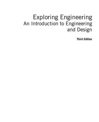 Exploring Engineering An Introduction To Engineering And Design 3rd Edition 3rd Edition Philip Kosky