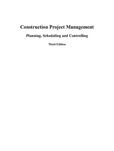 Construction Project Management Planning Scheduling And Controlling 3 Ed K K Chitkara