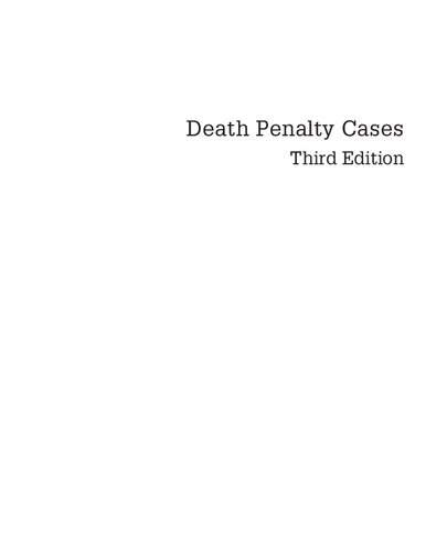 Death Penalty Cases 3rd Edition Barry Latzer And David Mccord