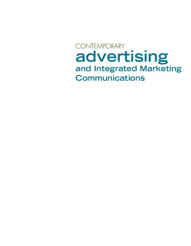 Contemporary Advertising 13th Edition William F Arens Michael F Weigold Christian Arens
