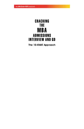 Cracking The Mba Admissions Interview And Gd Dhruv Nath
