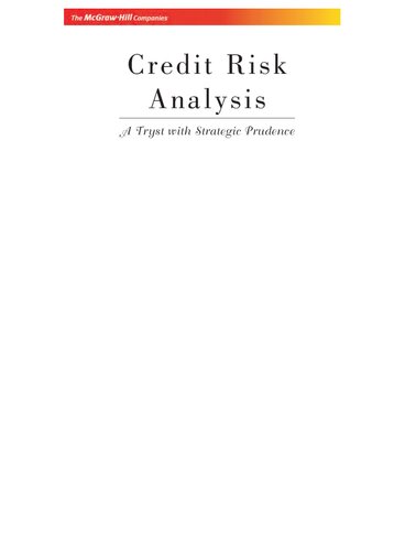 Credit Risk Analysis A Tryst With Strategic Prudence Ciby Joseph