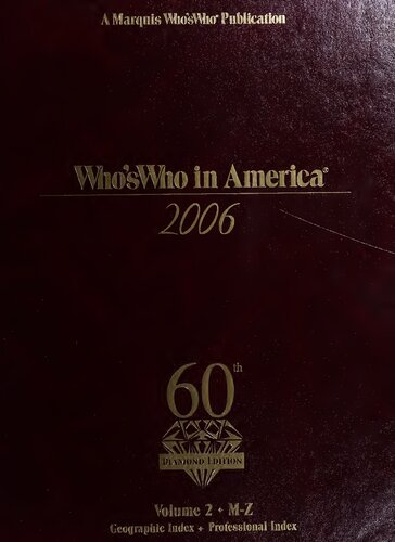 Whos Who In America 2006 Anniversary Edition 60th Edition Karen Chassie Danielle Friend Alison Perruso Leighanne Helfmann Laura Koserowski Holli Kurdes Sara Randazzo Deanna Richmond