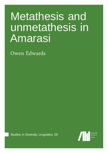 Metathesis And Unmetathesis In Amarasi Edwards Owen