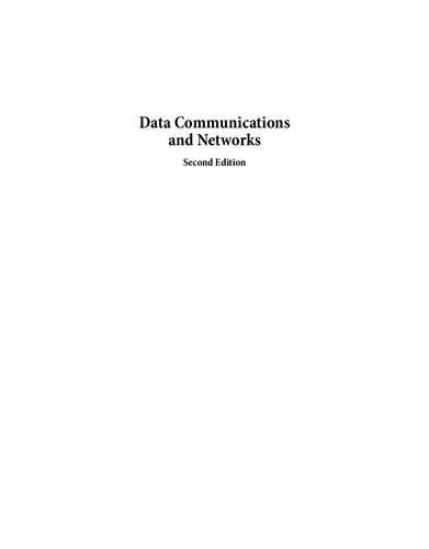 Data Communications And Networks 2nd Edition Atul Kahate Achyut S Godbole
