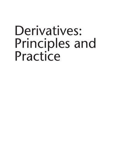 Derivatives Principles And Practice International Ed Rangarajan K Sundaram Sanjiv Ranjan Das
