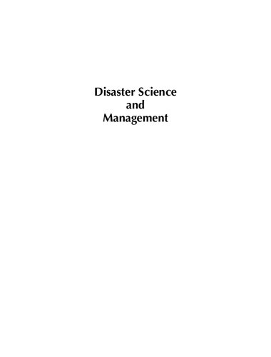 Disaster Science And Management Tushar Bhattacharya