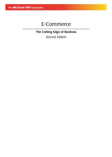 Ecommerce The Cutting Edge Of Business 2nd Edition Kamlesh K Bajaj Debjani Nag