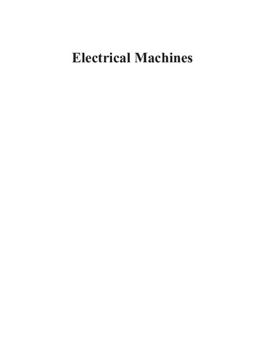 Electrical Machines Abhijit Chakrabarti Sudipta Debnath