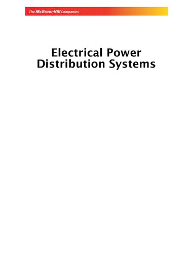 Electrical Power Distribution Systems 8th Edition V Kamaraju