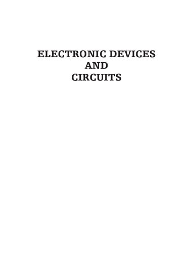 Electronic Devices And Circuits S Salivahanan