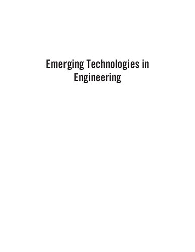 Emerging Technologies In Engineering Mahesh P K