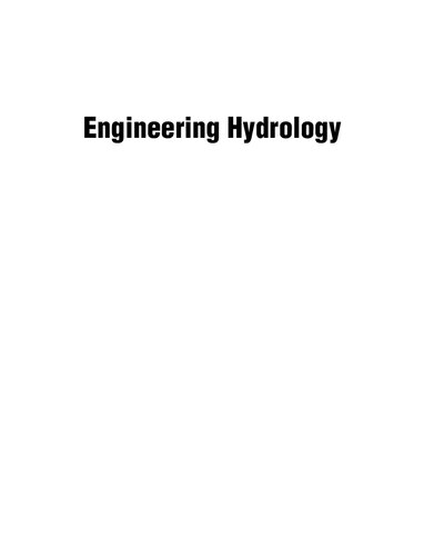 Engineering Hydrology Rajesh Srivastava Ashu Jain