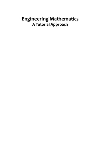 Engineering Mathematics A Tutorial Approach Ravish R Singh Mukul Bhatt
