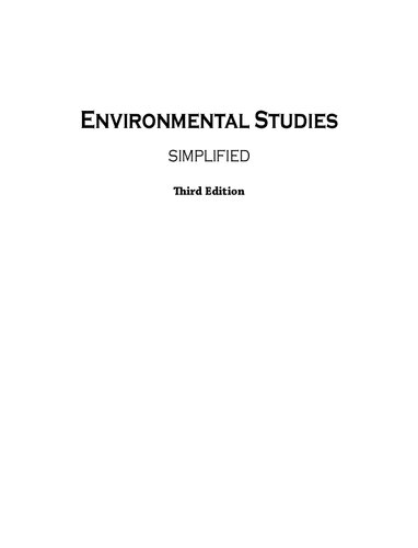 Environmental Studies 3rd Edition Benny Joseph