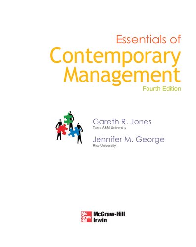 Essentials Of Contemporary Management 4th Edition Gareth Jones