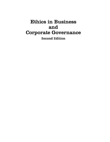 Ethics In Business And Corporate Governance S K Mandal