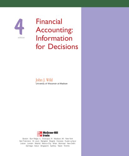 Financial Accounting Information For Decisions 4 Revised Edition John J Wild
