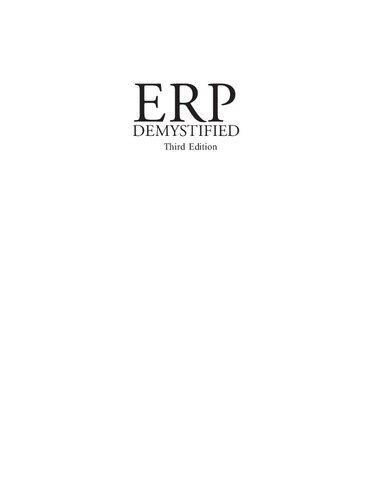 Erp Demystified 3ed 3rd Edition Leon