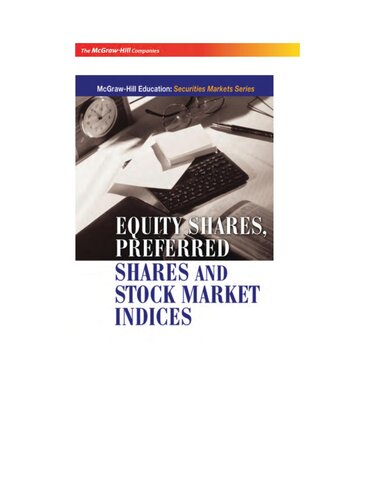 Equity Shares Preferred Shares And Stock Market Indices Sunil K Parameswaran