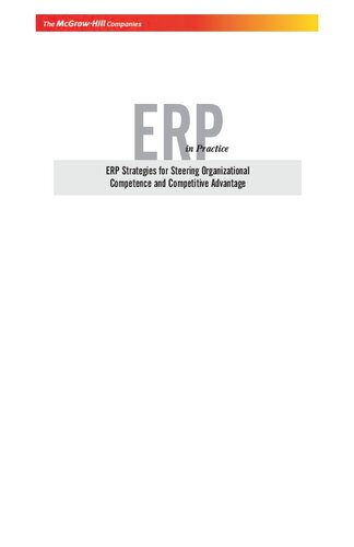 Erp In Practice Erp Strategies For Steering Organizational Competence And Competitive Advantage Jagan Nathan Vaman