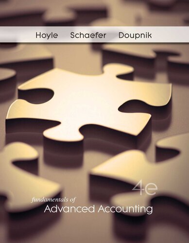 Fundamentals Of Advanced Accounting 4th Edition Joe Ben Hoyle