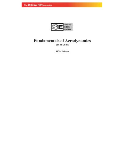 Fundamentals Of Aerodynamics 5th Edition Anderson