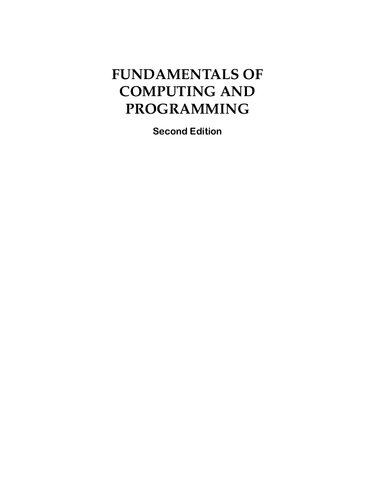 Fundamentals Of Computer And Programming 2nd Edition E Balagurusamy