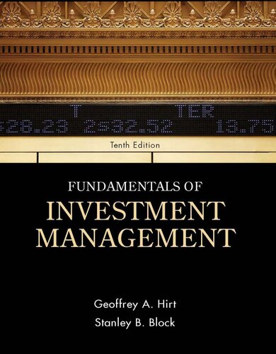 Fundamentals Of Investment Management 10th Edition Geoffrey Hirt