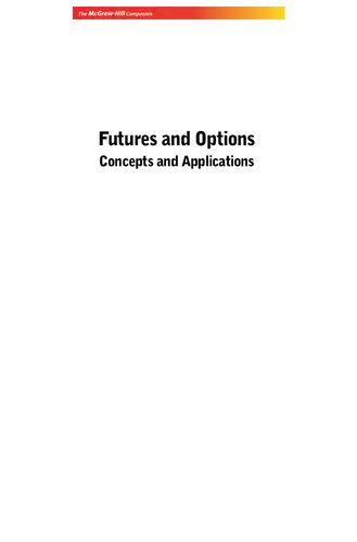 Futures And Options Concepts And Applications 1st Edition Sunil K Parameswaran